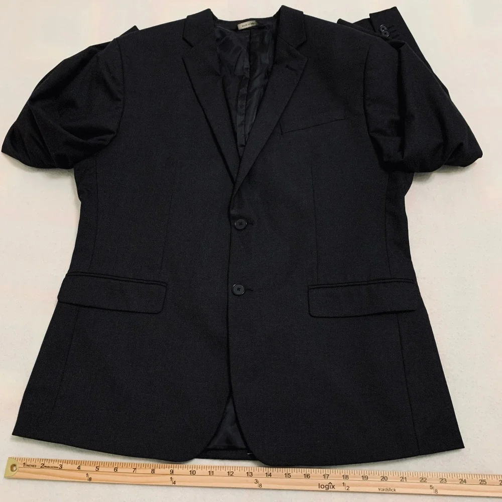 Banana Republic Slim Fit Blazer Jacket Men 44R Charcoal 2-Button Single-Breasted